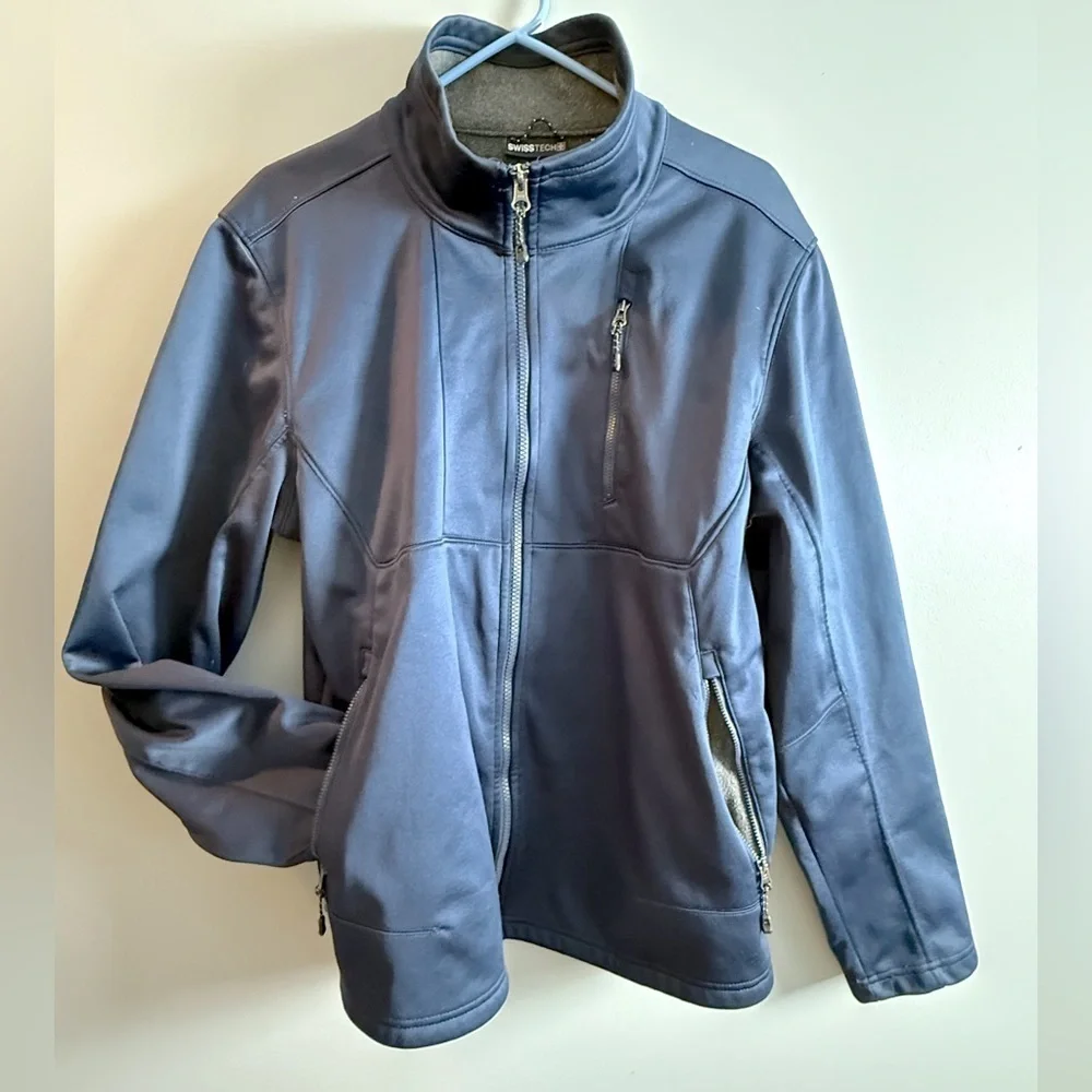 Swiss Tech Men's Full Zip Fleece Lined Medium‎ Weight Jacket Sz M 22